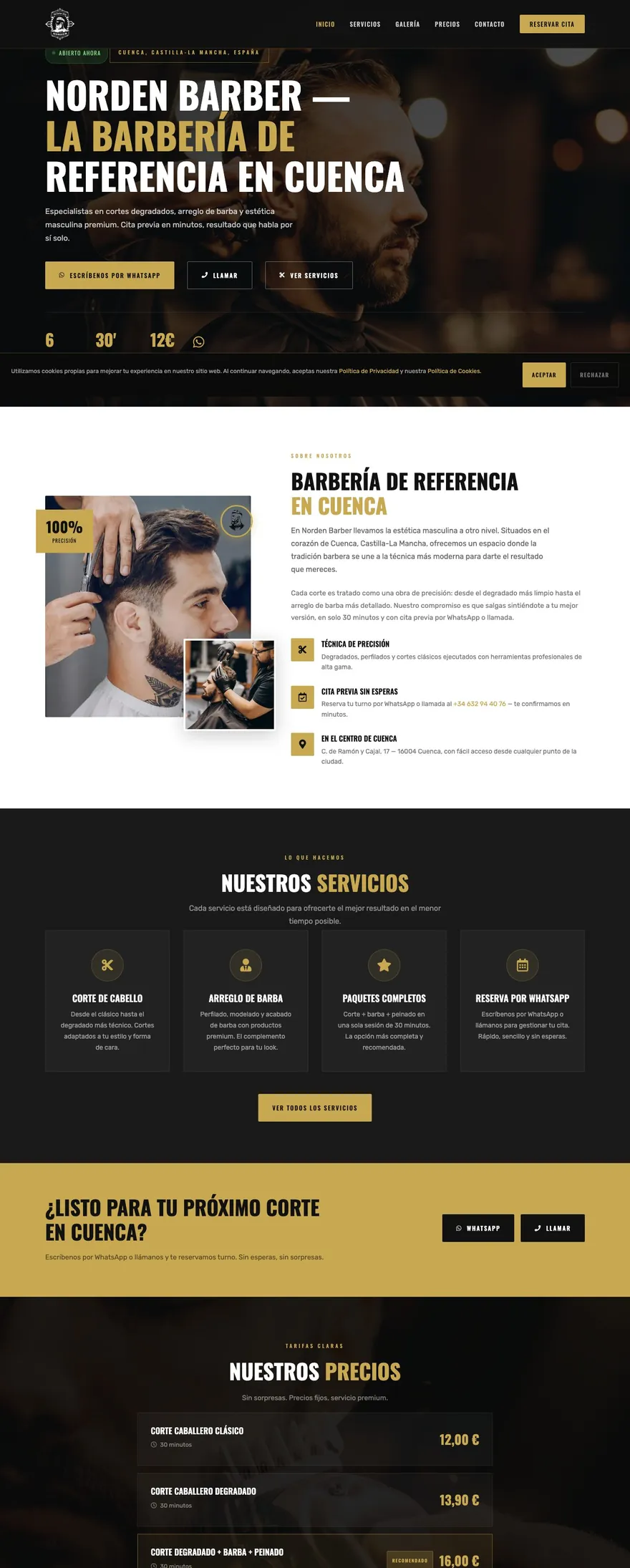Web de Norden Barber